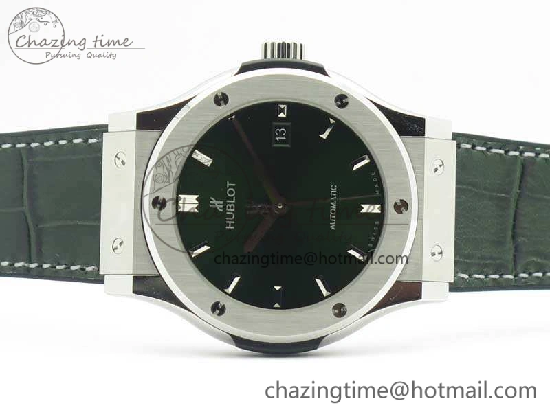 Fusion 42mm Titanium JJF 1:1 Best Edition Green Dial On Gummy Strap A2892 V BestValue 6905