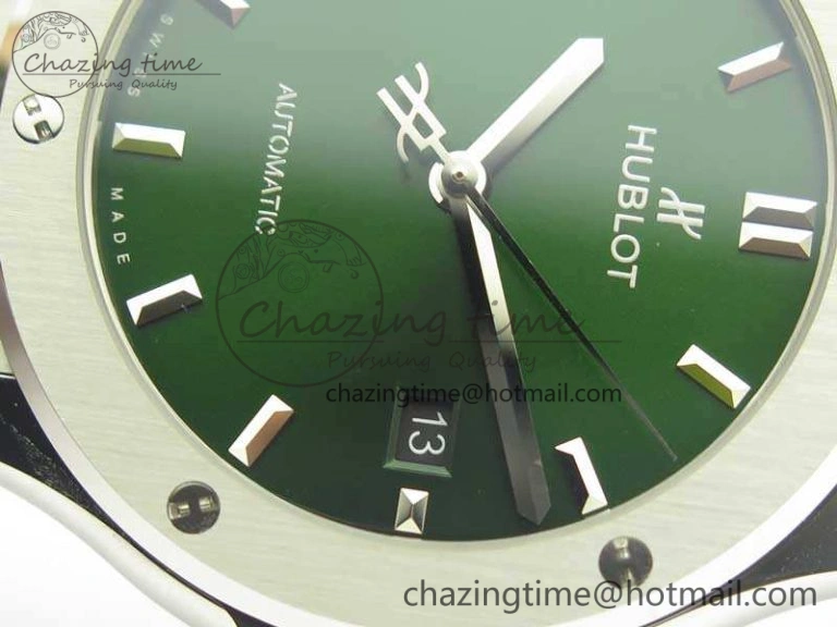 Fusion 42mm Titanium JJF 1:1 Best Edition Green Dial On Gummy Strap A2892 V BestValue 6905
