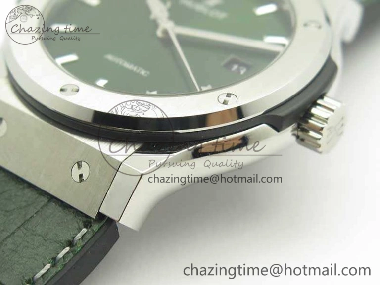 Fusion 42mm Titanium JJF 1:1 Best Edition Green Dial On Gummy Strap A2892 V BestValue 6905