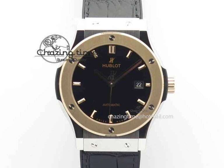 Affordable Fusion 42mm Titanium JJF 1:1 Best Edition RG Bezel Black Dial On Gummy Strap A 6952