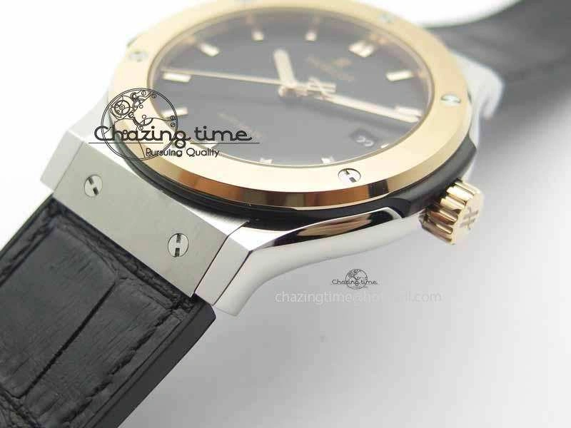 Affordable Fusion 42mm Titanium JJF 1:1 Best Edition RG Bezel Black Dial On Gummy Strap A 6952