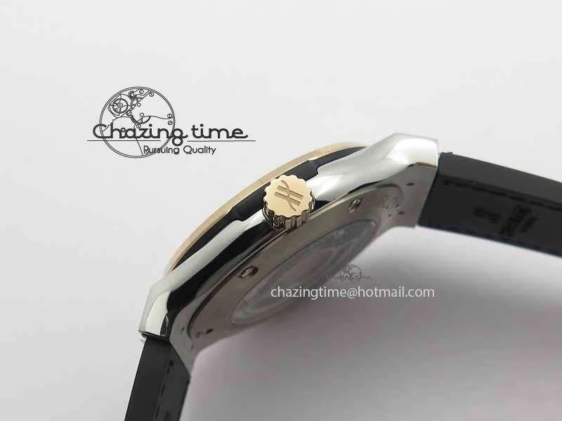 Affordable Fusion 42mm Titanium JJF 1:1 Best Edition RG Bezel Black Dial On Gummy Strap A 6952
