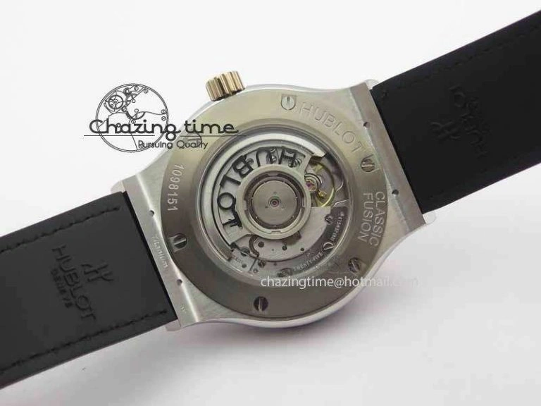 Affordable Fusion 42mm Titanium JJF 1:1 Best Edition RG Bezel Black Dial On Gummy Strap A 6952