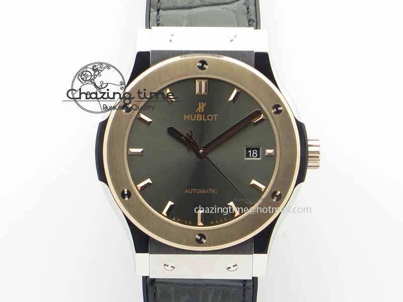 Versatile Fusion 42mm Titanium JJF 1:1 Best Edition RG Bezel Gray Dial On Gummy Strap A 6954