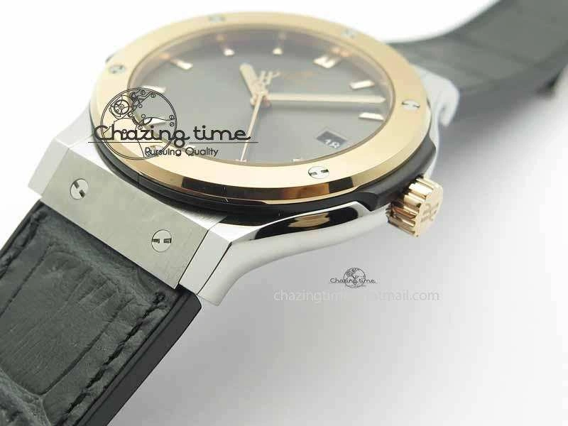 Versatile Fusion 42mm Titanium JJF 1:1 Best Edition RG Bezel Gray Dial On Gummy Strap A 6954