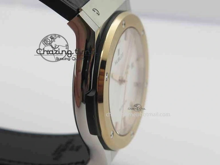 Fusion 42mm Titanium JJF 1:1 Best Edition RG Bezel White Dial On Gummy Strap A Functional 6953