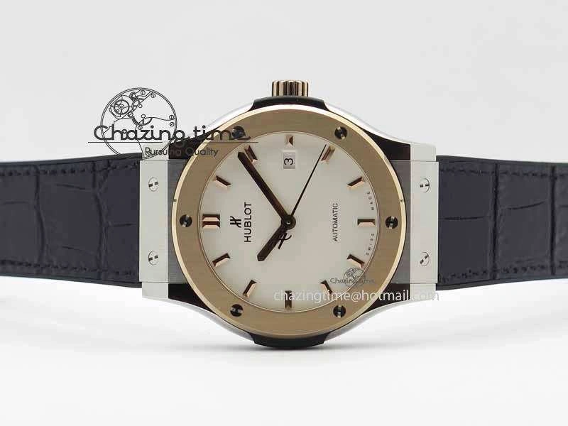 Fusion 42mm Titanium JJF 1:1 Best Edition RG Bezel White Dial On Gummy Strap A Functional 6953