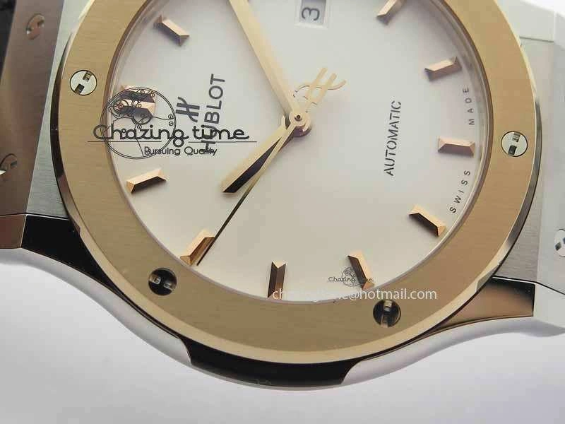 Fusion 42mm Titanium JJF 1:1 Best Edition RG Bezel White Dial On Gummy Strap A Functional 6953