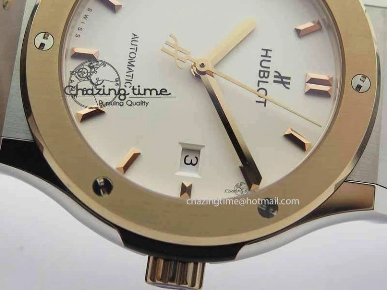 Fusion 42mm Titanium JJF 1:1 Best Edition RG Bezel White Dial On Gummy Strap A Functional 6953