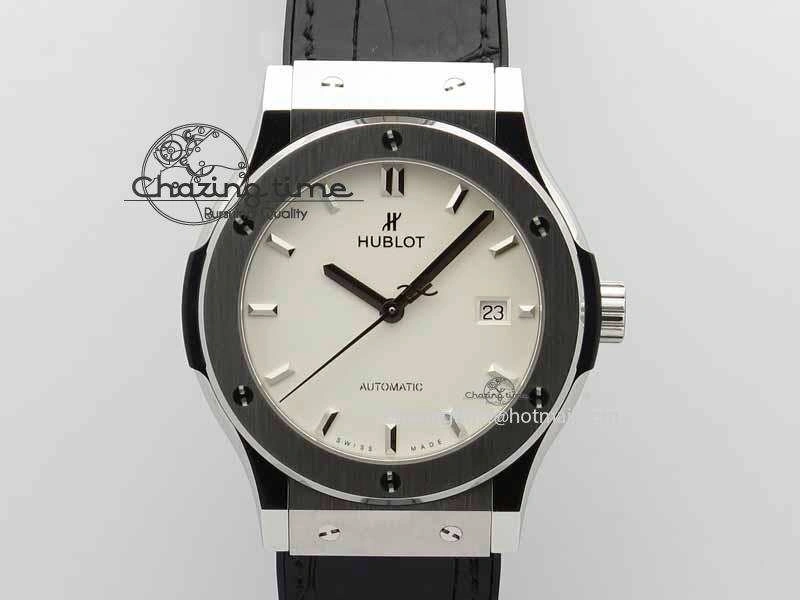 Fusion 42mm Titanium JJF 1:1 Best Edition White Dial On Gummy Strap A WaterResistant 6959
