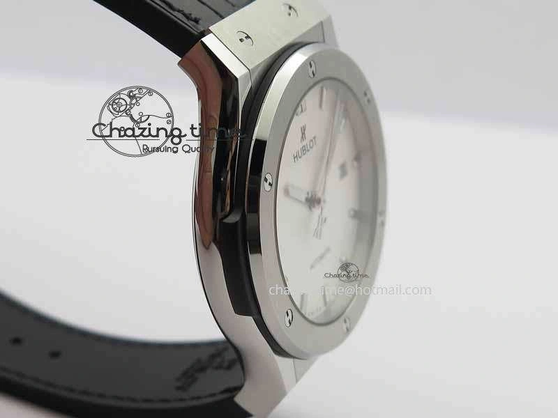 Fusion 42mm Titanium JJF 1:1 Best Edition White Dial On Gummy Strap A WaterResistant 6959