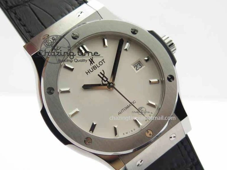 Fusion 42mm Titanium JJF 1:1 Best Edition White Dial On Gummy Strap A WaterResistant 6959