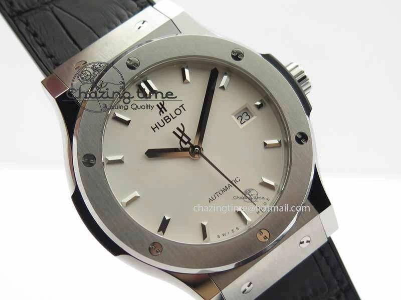 Fusion 42mm Titanium JJF 1:1 Best Edition White Dial On Gummy Strap A WaterResistant 6959
