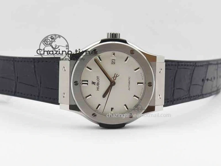 Fusion 42mm Titanium JJF 1:1 Best Edition White Dial On Gummy Strap A WaterResistant 6959