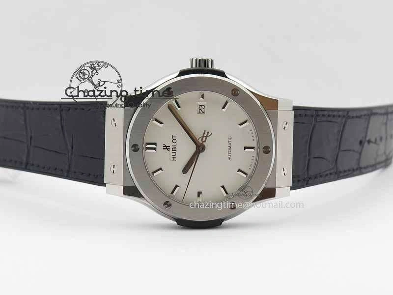 Fusion 42mm Titanium JJF 1:1 Best Edition White Dial On Gummy Strap A WaterResistant 6959