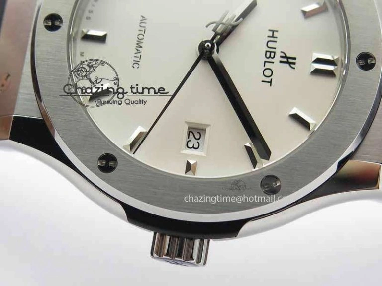 Fusion 42mm Titanium JJF 1:1 Best Edition White Dial On Gummy Strap A WaterResistant 6959