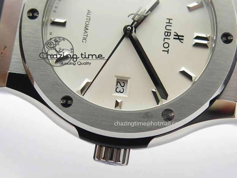 Fusion 42mm Titanium JJF 1:1 Best Edition White Dial On Gummy Strap A WaterResistant 6959