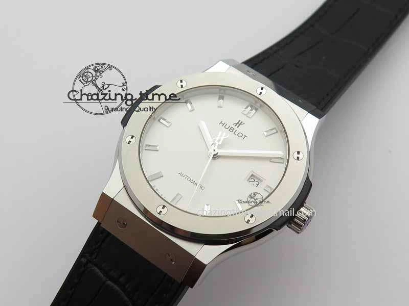 Fusion 42mm Titanium JJF 1:1 Best Edition White Dial On Gummy Strap A WaterResistant 6959