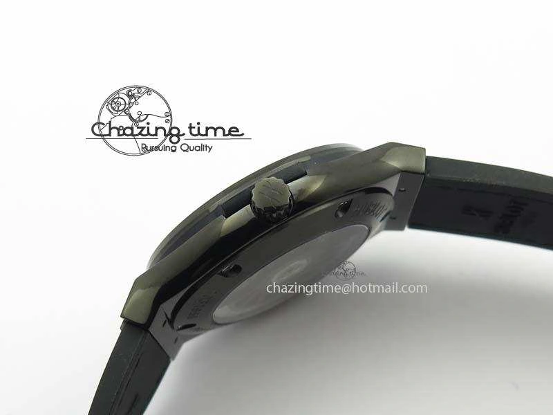 Fusion 45mm BLACK DLC Case TF Best Edition SKELETON FLYING TOURBILLION ComfortFit 6960