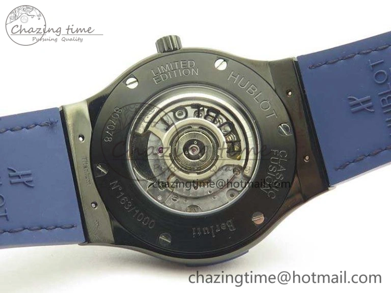 Reliable Fusion 45mm DLC SRF Best Edition Blue Dial On Gummy Strap A 6941