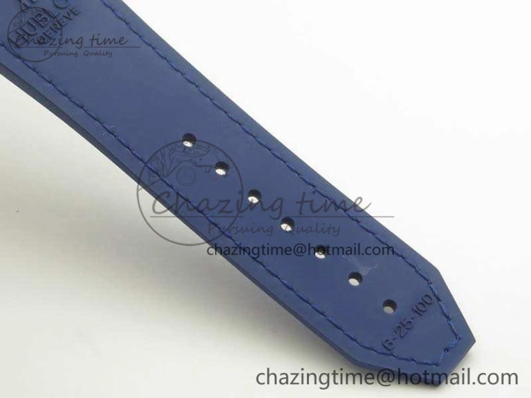 Durable Fusion 45mm RG Berluti Scritto SRF Best Edition Blue Leather Dial On Gummy Strap A2892 V 6906
