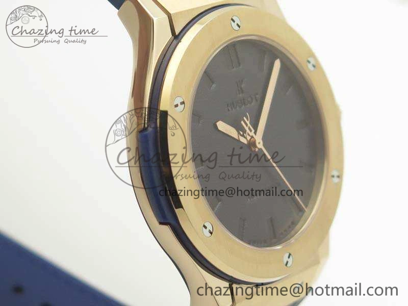 Durable Fusion 45mm RG Berluti Scritto SRF Best Edition Blue Leather Dial On Gummy Strap A2892 V 6906