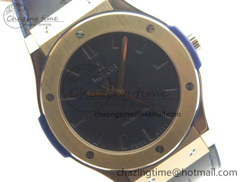 Durable Fusion 45mm RG Berluti Scritto SRF Best Edition Blue Leather Dial On Gummy Strap A2892 V 6906