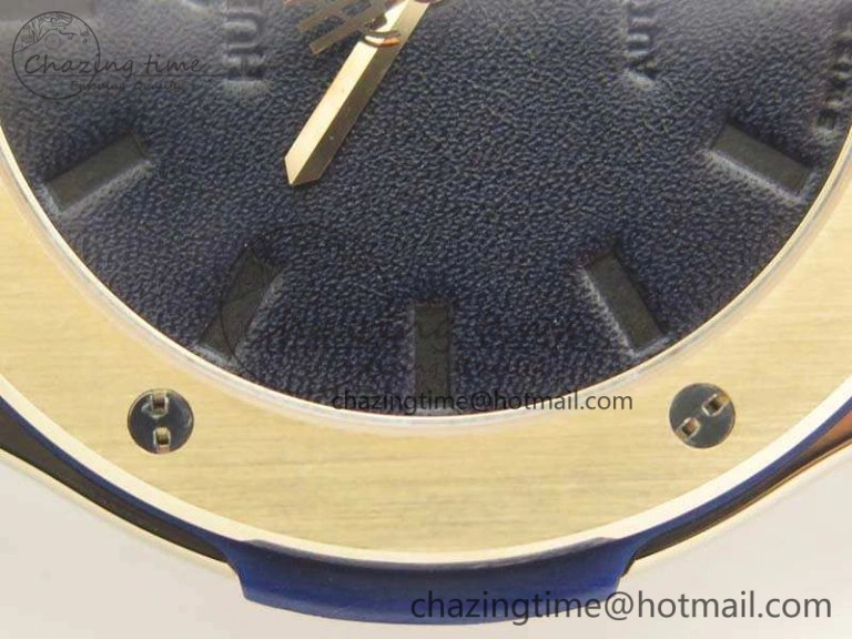 Durable Fusion 45mm RG Berluti Scritto SRF Best Edition Blue Leather Dial On Gummy Strap A2892 V 6906