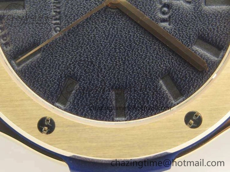 Durable Fusion 45mm RG Berluti Scritto SRF Best Edition Blue Leather Dial On Gummy Strap A2892 V 6906