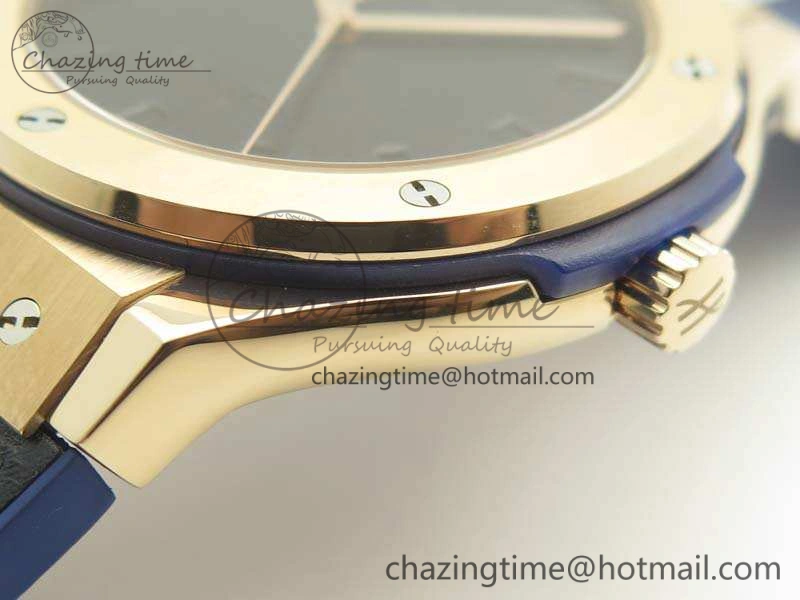 Durable Fusion 45mm RG Berluti Scritto SRF Best Edition Blue Leather Dial On Gummy Strap A2892 V 6906