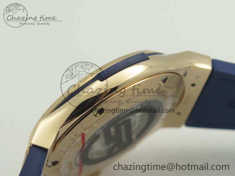 Durable Fusion 45mm RG Berluti Scritto SRF Best Edition Blue Leather Dial On Gummy Strap A2892 V 6906