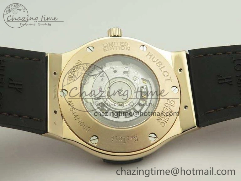 Supportive Fusion 45mm RG Berluti Scritto SRF Best Edition Brown Leather Dial On Gummy Strap A2892 V 6910