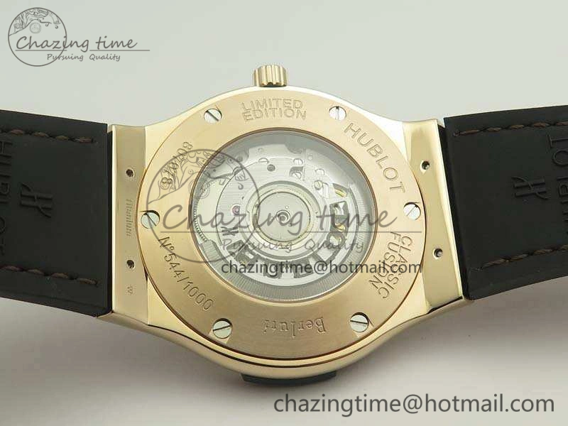 Supportive Fusion 45mm RG Berluti Scritto SRF Best Edition Brown Leather Dial On Gummy Strap A2892 V 6910