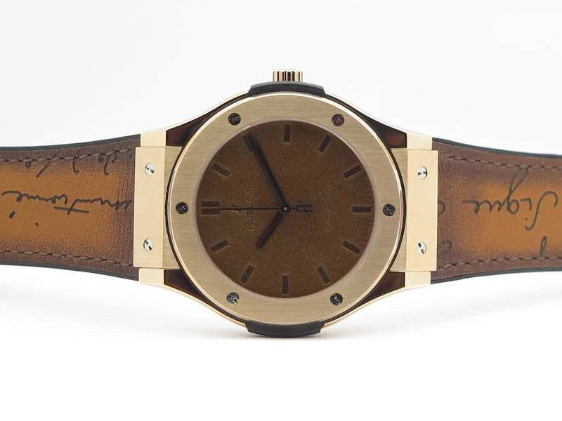 Youthful Fusion 45mm RG Berluti Scritto SRF Best Edition Brown Leather Dial On Gummy Strap A 6950