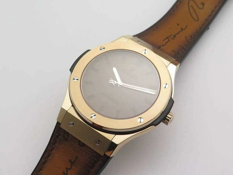 Youthful Fusion 45mm RG Berluti Scritto SRF Best Edition Brown Leather Dial On Gummy Strap A 6950