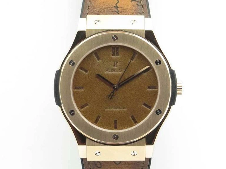 Youthful Fusion 45mm RG Berluti Scritto SRF Best Edition Brown Leather Dial On Gummy Strap A 6950