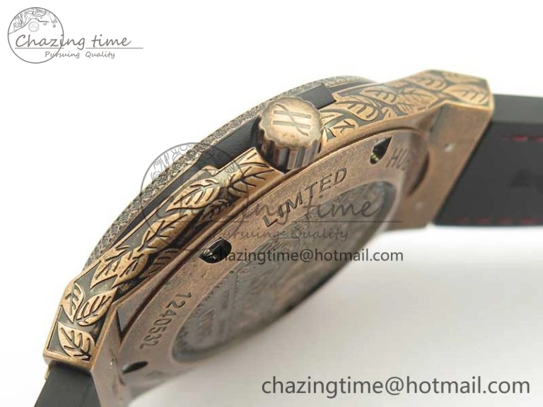 SmartChoice Fusion 45mm RG Engravings Case SRF Best Edition Red Dial On Red Gummy Strap A2892 (Free Box) 6897