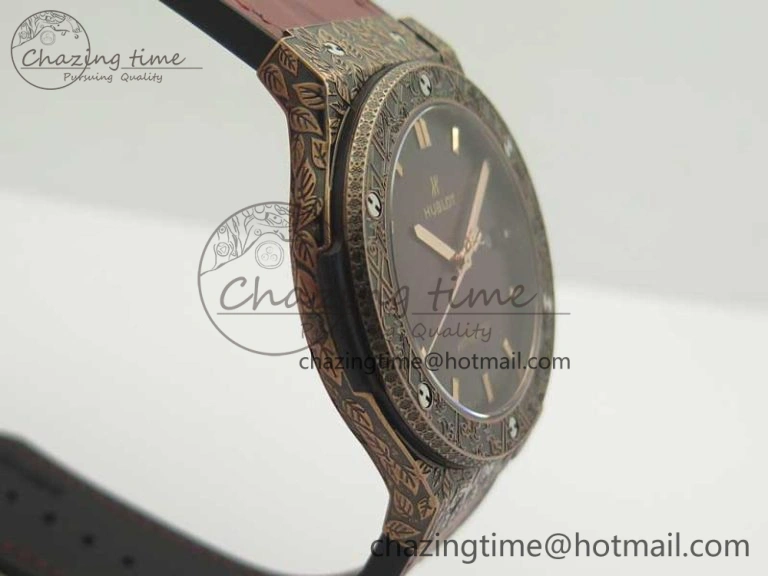SmartChoice Fusion 45mm RG Engravings Case SRF Best Edition Red Dial On Red Gummy Strap A2892 (Free Box) 6897