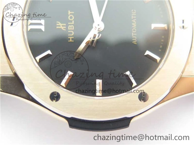 Fusion 45mm RG WWF 1:1 Best Edition Black Dial on Black Gummy Strap A GoodFit 6839