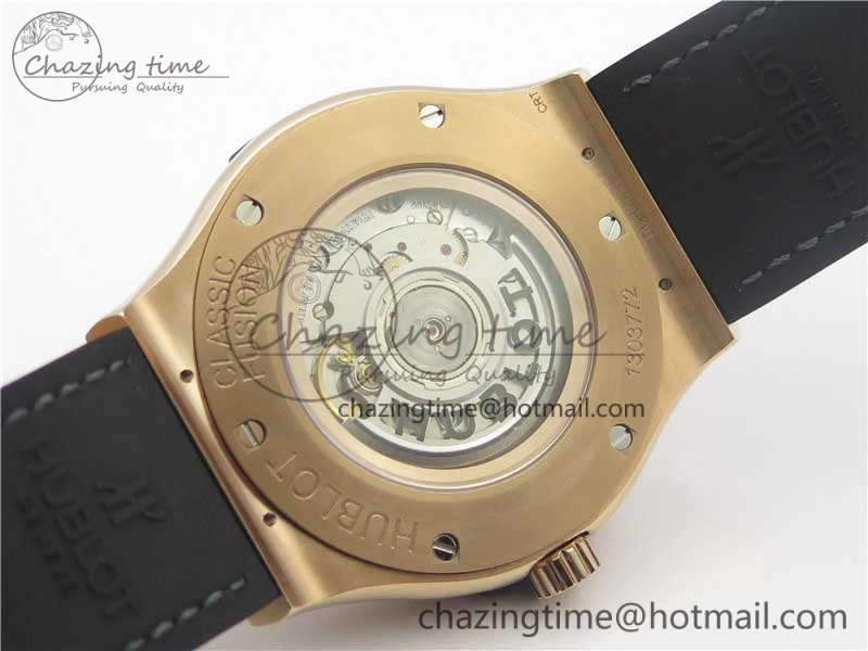 Fusion 45mm RG WWF 1:1 Best Edition Black Dial on Black Gummy Strap A GoodFit 6839