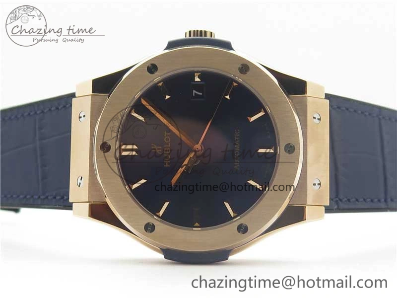 ZipUp Fusion 45mm RG WWF 1:1 Best Edition Blue Dial on Blue Gummy Strap A 6837