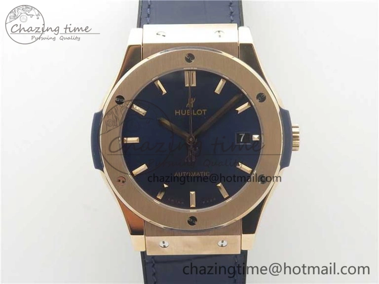 ZipUp Fusion 45mm RG WWF 1:1 Best Edition Blue Dial on Blue Gummy Strap A 6837