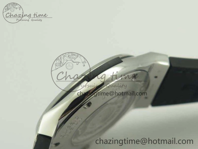 Soft Fusion 45mm SS Berluti Scritto SRF Best Edition Black Leather Dial On Gummy Strap A2892 V 6908
