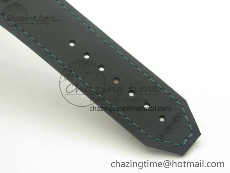 Soft Fusion 45mm SS Berluti Scritto SRF Best Edition Black Leather Dial On Gummy Strap A2892 V 6908