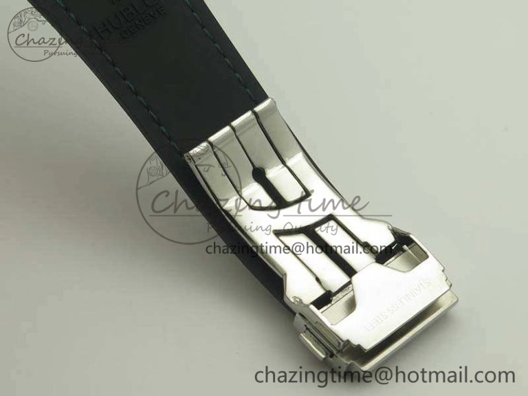 Soft Fusion 45mm SS Berluti Scritto SRF Best Edition Black Leather Dial On Gummy Strap A2892 V 6908