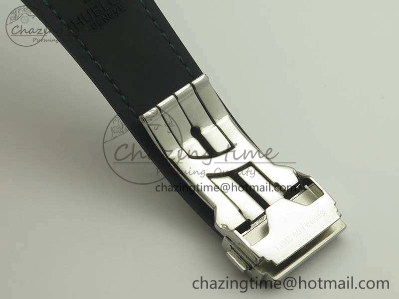 Soft Fusion 45mm SS Berluti Scritto SRF Best Edition Black Leather Dial On Gummy Strap A2892 V 6908