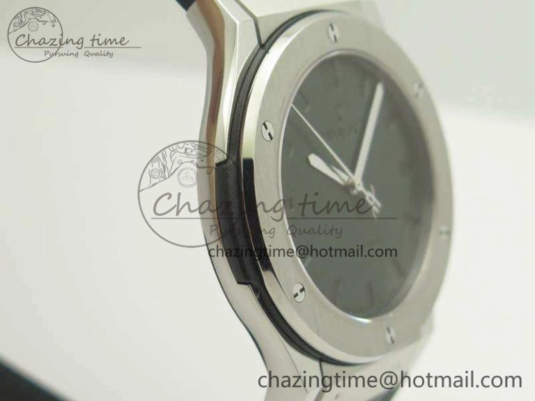 Soft Fusion 45mm SS Berluti Scritto SRF Best Edition Black Leather Dial On Gummy Strap A2892 V 6908