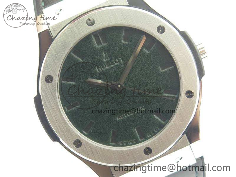 Soft Fusion 45mm SS Berluti Scritto SRF Best Edition Black Leather Dial On Gummy Strap A2892 V 6908