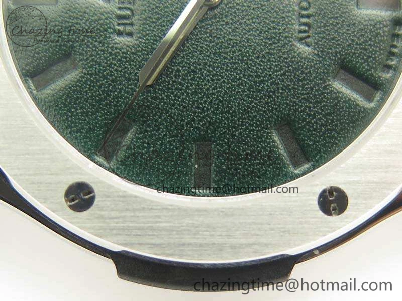 Soft Fusion 45mm SS Berluti Scritto SRF Best Edition Black Leather Dial On Gummy Strap A2892 V 6908