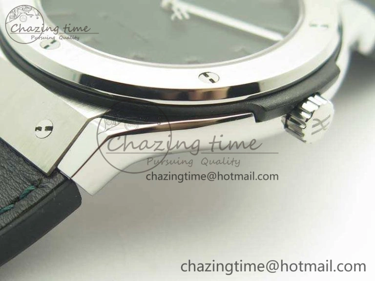 Soft Fusion 45mm SS Berluti Scritto SRF Best Edition Black Leather Dial On Gummy Strap A2892 V 6908